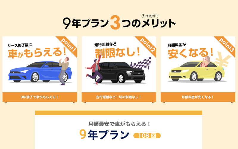 9年契約に限り契約満了後にもらえる